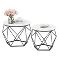 Produktbild: VASAGLE Couchtisch rund, 2er Set, abnehmbare Tischplatte