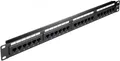 Produktbild: CAT 5e 19-Zoll (48,3 cm) Patch Panel, 24 Port, (1 HE) UTP ungeschirmt, schwarz