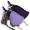 Produktbild: SKIPPI Wendbare Decke und Fliegenhaube für Hobby Horse – Heidekraut und Pflaume, Hobby Horse Zubehör, Zweifarbige Pferdedecke und Fliegenohren für Steckenpferd, für meisten Pferde A3 und A4