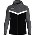 Produktbild: Jako Kapuzenjacke Iconic Herren schwarz anthrazit Gr L - Weiß/Grau/Schwarz - 176