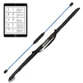 Produktbild: Best Sporting Swing Stick Fitness Schwingstab für Ganzkörpertraining, mit Trainingsanleitung, Farbe: rot oder blau (#2.1 (1 Swing Stick blau + Tasche))