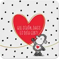 Produktbild: Sheepworld - 46678 - Untersetzer, Wie schön, DASS es Dich gibt, Kork, 9,5cm x 9,5cm
