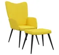 Produktbild: vidaXL Sessel Relaxsessel mit Hocker Senfgelb Stoff (1-St)