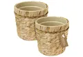 Produktbild: HMF Wasserhyazinthentopf Innovativer Blumentopf geflochten aus Wasserhyazinthe (Set, 2 St), mit Pflanztopf aus nachhaltigen Rohstoffen, Rund, ø 25 cm