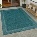 Produktbild: Outdoor Teppich Flachgewebe in Sisal-Optik mit Bordüre UV-beständig robust Grösse 240x340 cm