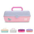 Produktbild: Caboodles Stay Retro – Pretty In Petite Make-up-Organizer | Kompakter Kosmetikkoffer | Periwinkle Blue Over Pink