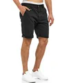 Produktbild: Indicode Herren Cuba Chino Shorts mit 5 Taschen aus Baumwollgemisch | Bermuda Sommershorts für Männer New Black, M