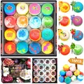 Produktbild: MOYKSRR Badekugeln, 16 Stück Badebomben Geschenkset, Rein Natürlichen Ätherischen Ölen, Badekugeln Frauen, Entspannung, Spa, Blasenbad, Geschenkset Frauen, Weihnachten, Valentinstag, Geburtstags