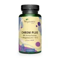 Produktbild: Chrom Kapseln | Hochdosiert: 250 μg Chrom-Picolinat | Mit Magnesium, B12, Arischockenextrakt | Für den Blutzuckerspiegel* | Deutsche Produktion von Vegavero | Ohne Zusatzstoffe | 90 Stück