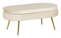 Produktbild: SalesFever Sitzpouf, oval - Samt Beige - 395394