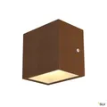 Produktbild: SLV SITRA CUBE WL, LED Outdoor Wand- und Deckenaufbauleuchte, rost farbend