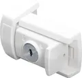 Produktbild: Burg Wächter Tür-Fensterriegel 80 x 45 mm weiß mit Schlüssel