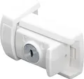 Produktbild: Burg Wächter Tür-Fensterriegel 80 x 45 mm weiß mit Schlüssel