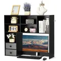 Produktbild: VEVOR Schreibtisch Bücherregal 3-stufiger Organizer (94 x 25,4 x 79,2 cm) Tischregale Organizer Ausstellungsregal aus Spanplatte + Melaminpapier, Bücherregal mit rutschfesten Füßen, Büro schwarz