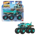 Produktbild: Hot Wheels Monster Trucks Big Rigs, Spielzeugtruck im Maßstab 1:64 mit 6 Rädern, zum Transportieren oder Abschleppen Anderer Fahrzeuge (Stile können abweichen), HWN86, Mehrfarbig