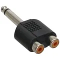 Produktbild: INLINE Audio Adapter, 6,3mm Klinke St an 2x Cinch Bu, Mono