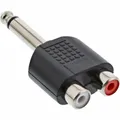 Produktbild: InLine® Audio Adapter 6,3mm Klinke Stecker zu 2x Cinch Buchse Mono schwarz