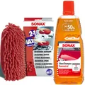 Produktbild: Sonax Glanzshampoo Konzentrat Autoshampoo 1L inkl. Mikrofaser-Schwamm
