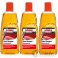 Produktbild: 3x 1 Liter SONAX GLANZSHAMPOO AUTOSHAMPOO PFLEGE HANDWÄSCHE REINIGER