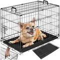 Produktbild: tectake® Hundekäfig, Hundegitter Box, Dog Kennel, Hundebox faltbar, Transportbox stabil, für Hunde und Welpen, für Kofferraum, Auto, Camping und Zuhause, Wohnung - 78 x 48 x 52,5 cm