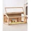 Produktbild: VEVOR Hamsterkäfig aus Holz, Hamsterhabitat mit 270°-Sicht, 81,3x40,6x40,6 cm, Zwerghamsterkäfig mit zu öffnender Oberseite, Kleintierkäfig, Mäu
