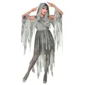 Produktbild: Widmann S.r.l. Zombie-Kostüm Kostüm 'Ghostly Spirit in Ketten' für Damen, Klei grau M