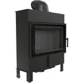 Produktbild: Kamineinsatz Aus Stahl Kratki Lucy Slim 10 Kw Ø 160 Schwarz Verkleidung