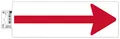Produktbild: Exacompta 67116E Pfeil Klebeschild 30x10cm Rot-Weiß aus UV-beständigem PVC Hinweisschild Schilder Warnhinweis Sticker Aufkleber Türschild