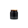 Produktbild: Cole & Mason H822137 Hinxton Vorratsdosen aus Keramik mit Holzdeckel, Schwarz/Grau/Braun, 125mm x 110mm, Aufbewahrungsbox / Küche Behälter / Frischhaltedosen, 2 Jahre Garantie