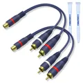 Produktbild: Cinch Y Kabel Splitter RCA Y Adapter 15cm AV Audio Kabel Cinch Verteiler für ...