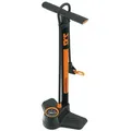 Produktbild: SKS Standpumpe Airkompressor Compact 10 bar DV/SV/AV, 600 mm, mit Manometer, schwarz/orange
