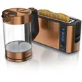 Produktbild: Arendo Frühstücksset 2 teilig, Wasserkocher, Toaster, Kupfer
