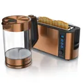 Produktbild: 1x Arendo Wasserkocher, 1,7L, Edelstahl, Kupfer + 1x Toaster, 2 Scheiben, Kupfer