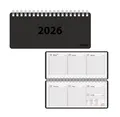 Produktbild: Stylex Schreibwaren Taschenkalender Spiral-Taschenkalender 2026 / ca. 8 x 18 cm / Farbe: schwarz