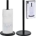 Produktbild: Küchenrollenhalter Küchenrolle Edelstahl 32cm Stehend Ständer Küche Papierhalter Schwarz