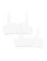 Produktbild: Schiesser Mädchen 2 Pack Unterwäsche Mit Spaghettiträger - 95/5 Organic Cotton Bio Baumwolle Größe 140 Bis 176 Bustier, Weiss_173525, 176 EU