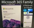 Produktbild: Microsoft Office 365 Family Box 6 Benutzer bis zu 5-Geräte / 1 Jahr PC/Mac DE/ML