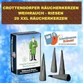 Produktbild: Crottendorfer XXL Riesen Räucherkerzen 20 x- Weihrauch - Räucherkegel - Erzgeb.