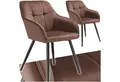 Produktbild: tectake Esszimmerstuhl Stuhl Marilyn, Samtoptik, gesteppt (Set, 2 St), Extra weicher Samtbezug mit elegantem Steppmuster