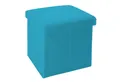 Produktbild: Intirilife Sitzwürfel (Sitzwürfel mit Stauraum 38x38x38 cm in HIMMEL BLAU - Fußablage, 1 St), Sitzhocker Faltbar 38x38x38 cm Sitzwürfel Aufbewahrungsbox Fußhocker
