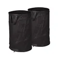 Produktbild: Relaxdays Laubsack selbstaufstellend, 2er Set, 120 L, Pop Up Gartensack, 3 Griffe, UV-beständig, wasserdicht, schwarz, 72 x 45 cm