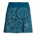 Produktbild: Vishes - Alternative Bekleidung - Kurzer Damen Baumwoll-Rock Bunt mit Mandalas und Blumen Bedruckt türkis 46