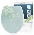 Produktbild: SCHÜTTE WC Sitz FLOWER IN THE WIND, Duroplast Toilettensitz mit Absenkautomatik und Schnellverschluss, Klobrille