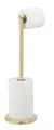 Produktbild: WENKO 2in1 Stand Toilettenpapierhalter Edelstahl Gold 21x55x17cm Rostfrei