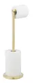 Produktbild: WENKO Toilettenpapierhalter Gold Edelstahl freistehend platzsparend 2 in 1
