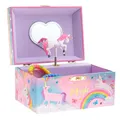 Produktbild: Jewelkeeper Musikalisches Schmuckkästchen Mädchen, drehendes Einhorn, Spieluhr, Schmuckaufbewahrung mit Zuckerwatte Design - Einhorn Geschenke für Mädchen - Schöner Träumer Song
