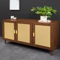 Produktbild: Sideboard VIENNA - 120cm - braun - Holz Wiener Geflecht Rattan - Kommode Schrank