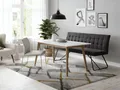 Produktbild: B&D home Essbank LINA, gepolstert, stabiles Metallgestell, mit Rückenlehne, in 140 oder 160cm