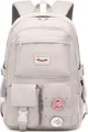 Produktbild: Makukke Damen Rucksack Schulrucksack Mädchen Teenager Anime Bookbag Grau
