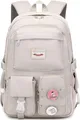 Produktbild: Rucksack Damen Schulrucksack Mädchen Teenager Bookbag Grau
